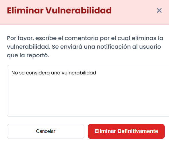 Acción individual de descarte